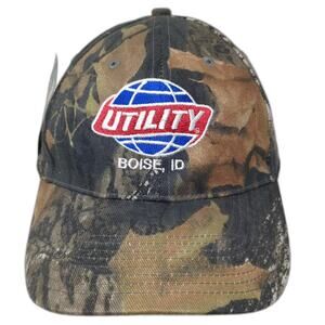 Head To Toe Baseball Cap Green Brown Boise ID Utility Camo OSFM Hat Strapback